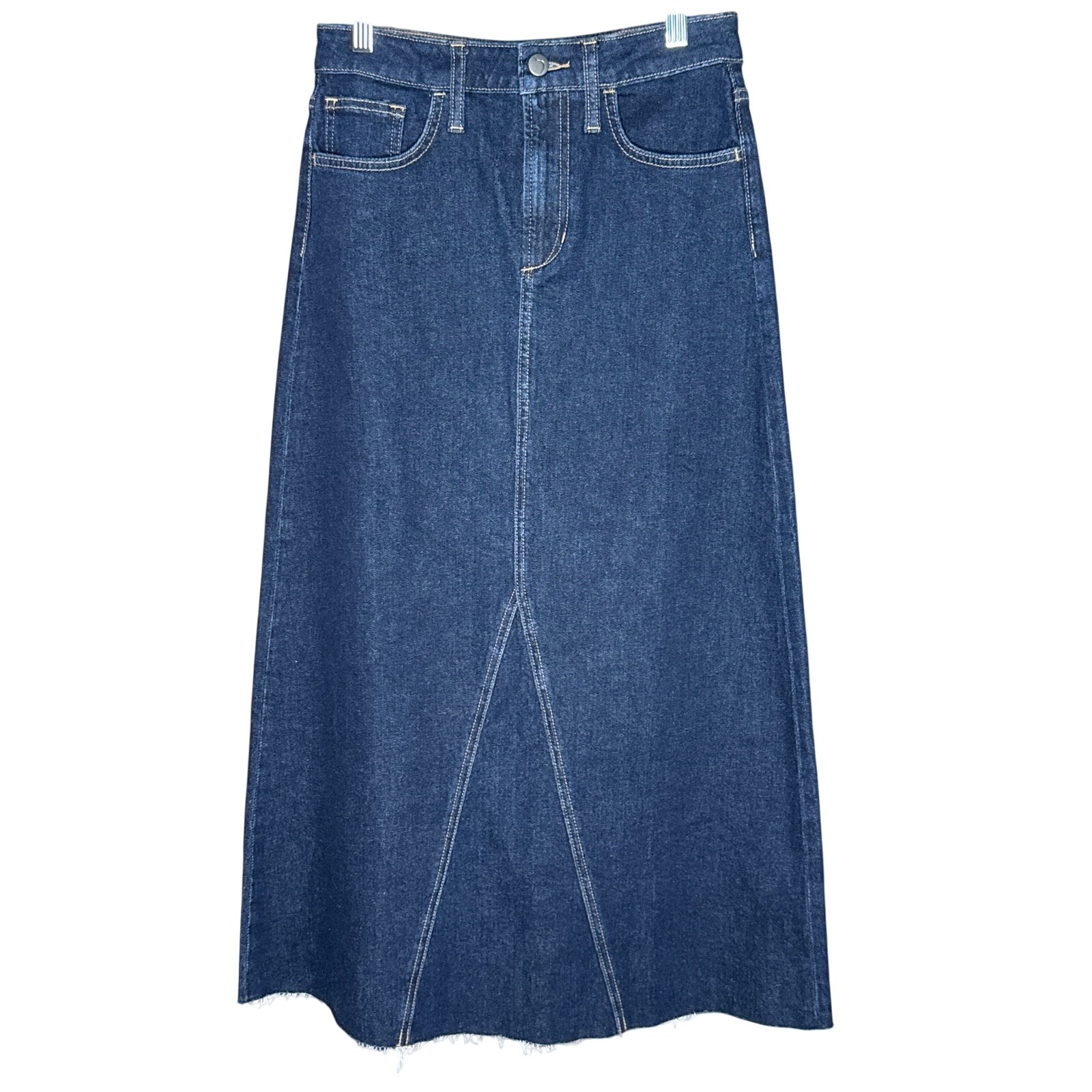 Unique Vintage Dark Denim Jean Mini Skirt Button Front 1x Nwot